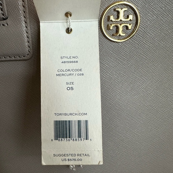 Tory Burch Robinson Tote in Mercury Gray Excellent Condition! - Picture 13 of 13